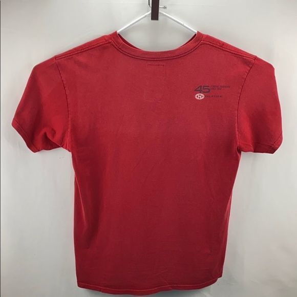 🌊Old School Nautical T Shirt Mens Red - Picture 2 of 8